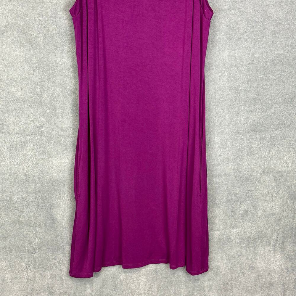 Soma Dress Womens Medium Purple Sleeveless Keyhole Stretch Comfort Soft Summer - Picture 3 of 11